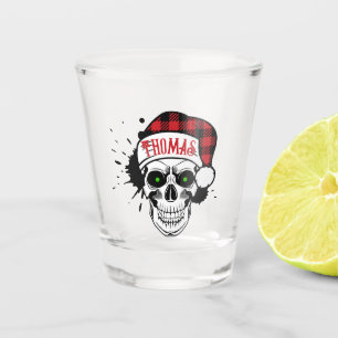 Personalized Santa Skull Shot Glass