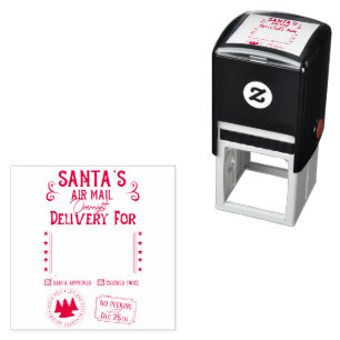 Personalized Santa's Overnight Delivery  Self-inking Stamp