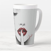 Personalized Sassy Quote Red Lips Beauty Glam Chic