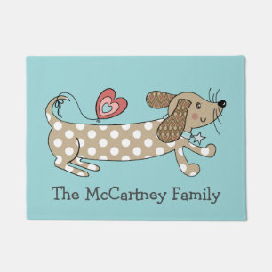 Personalized Sausage Dog Dachshund House Doormat
