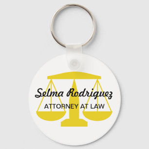 Personalized Scales of Justice Key Ring
