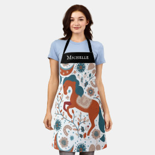 Personalized Scandinavian Horse Cute Apron