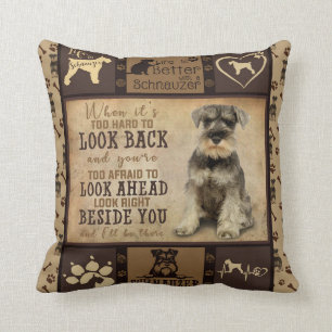 Personalized Schnauzer Dog Blanket Gift, Pet Owner Cushion