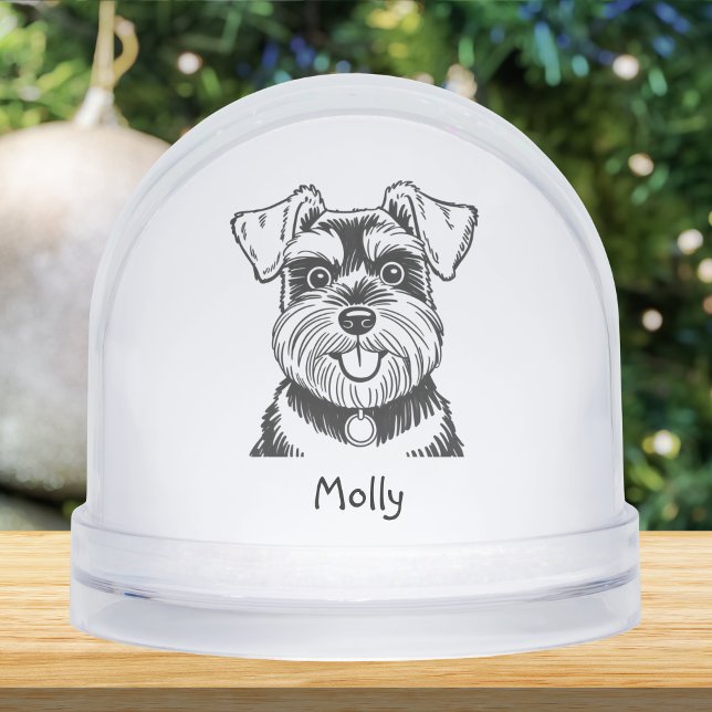 Personalized Schnauzer Dog Christmas Snowglobe (Creator Uploaded)