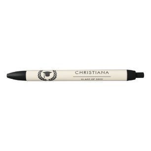 Personalized School and College Graduation Elegant Black Ink Pen