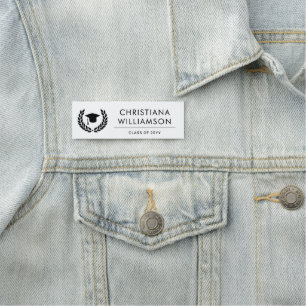 Personalized School and College Graduation Elegant Name Tag