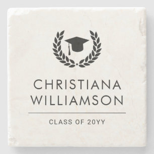 Personalized School and College Graduation Elegant Stone Coaster