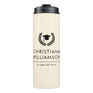 Personalized School and College Graduation Elegant Thermal Tumbler