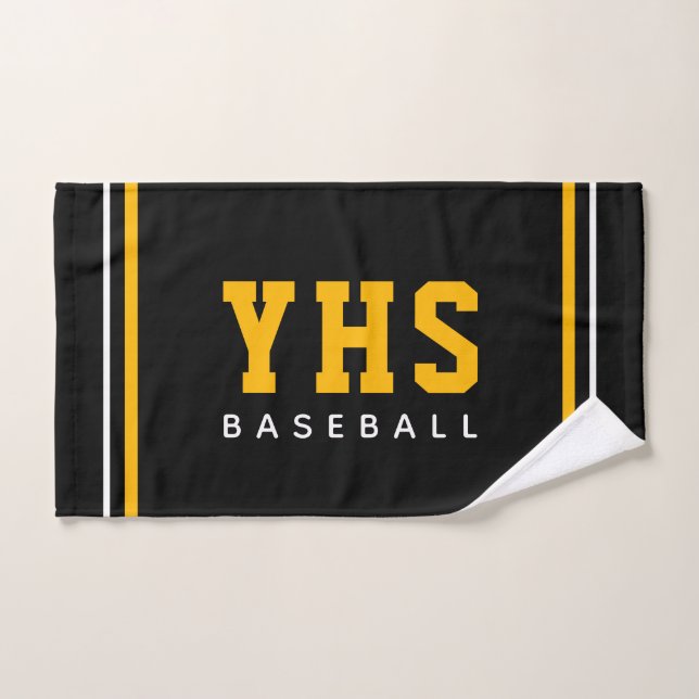 Personalized School Initials Baseball Team  Hand Towel (Hand Towel)