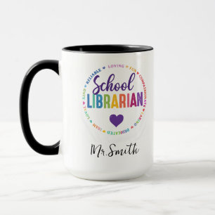 Personalized School Librarian Day Custom Name Mug