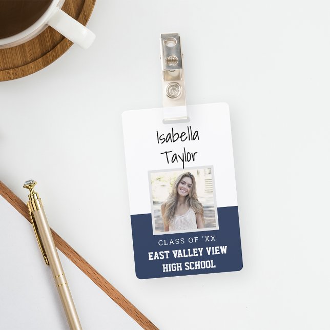 Personalized School Reunion Yearbook Photo ID Badge (Creator Uploaded)