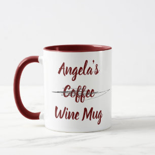 Personalized Scratched Out Coffee Wine Mug
