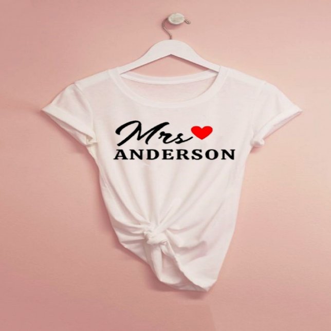 Personalized Script Marriage Monogram T-Shirt (Creator Uploaded)