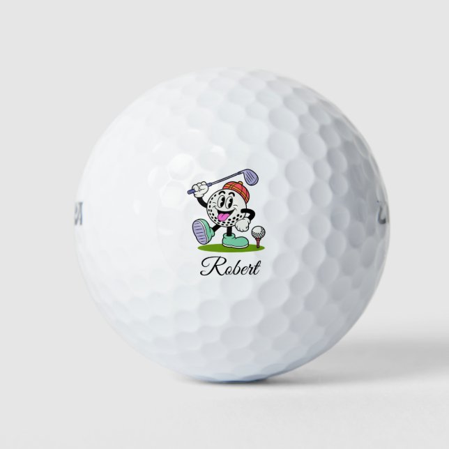  Personalized Script Name Funny Golf Balls (Front)