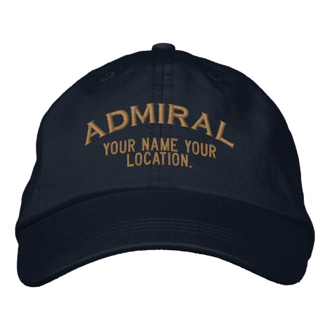 Personalized Sea Admiral Hat (Front)