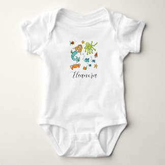 Personalized Sea Life Marine Under the Sea Baby Bodysuit