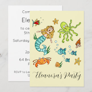 Personalized Sea Life Marine Under the Sea Invitation