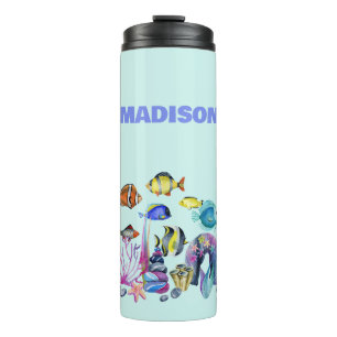 Personalized Sea Life Scene Thermal Tumbler