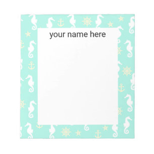 Personalized Seahorse Notepad