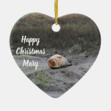 Personalized Seal Photo Christmas Ornament