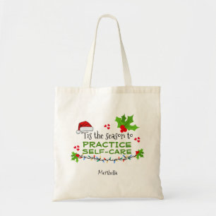 Personalized SEASON FOR SELF-CARE Christmas Tote Bag