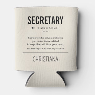Personalized Secretary Funny Can Cooler