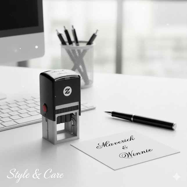 Personalized self-inking stamp with Couple’s Name (Personalized self-inking stamp with Couple’s Name)