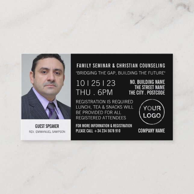 Personalized Seminar/Conference Ticket Invitation (Front)