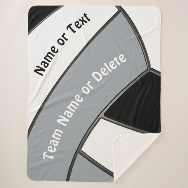 Personalized Senior Gifts for Volleyball Players Sherpa Blanket (Front)