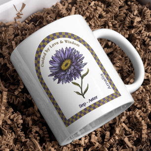 Personalized September Birth Month Flower Coffee Mug