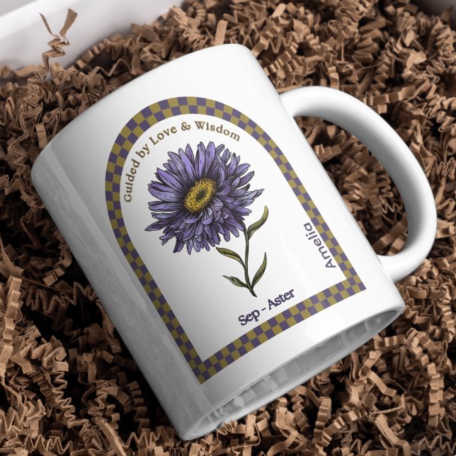 Personalized September Birth Month Flower Coffee Mug (Creator Uploaded)