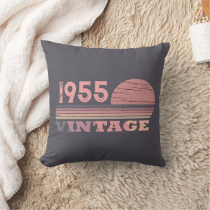 Personalized seventy vintage 70th birthday party cushion