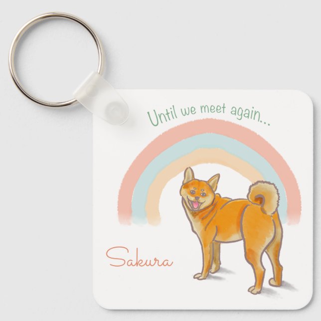 Personalized Shiba Inu Keychain – Name & Photo (Front)
