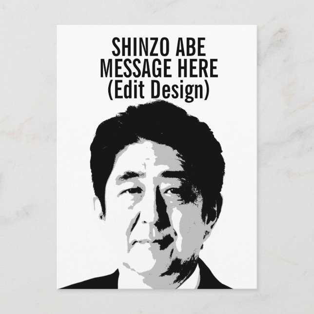 PERSONALIZED SHINZO ABE POSTCARD (Front)
