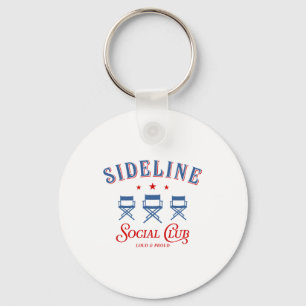 Personalized Sideline Social Club Sports Mom T Shi Key Ring