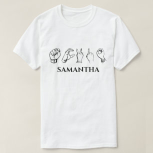 Personalized Sign Language Shirt, Custom Name T-Shirt