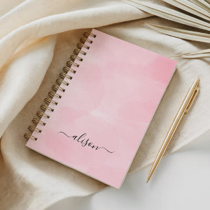 Personalized Signature Pink Watercolor Planner