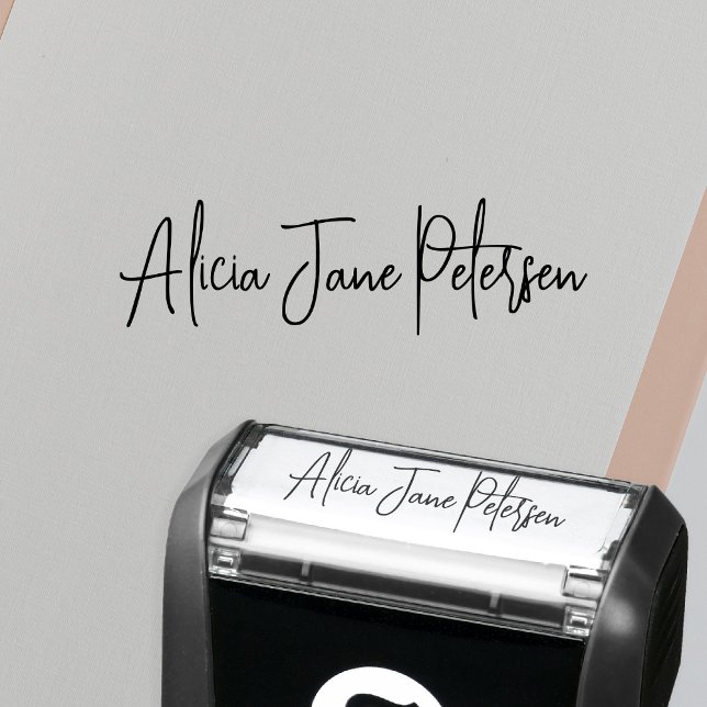Personalized signature script your name  self-inking stamp (Creator Uploaded)
