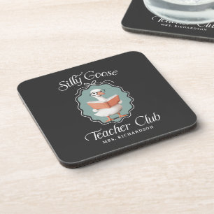 Personalized Silly Goose Teacher Club Classroom Coaster