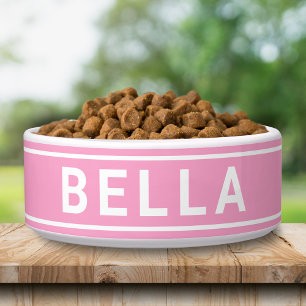 Personalized Simple Bold Name Template Pet Food Bowl