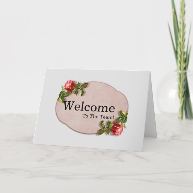Personalized simple Elegant Welcome Card (Front)