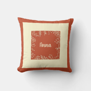 Personalized Simple Fall Leaves  Cushion