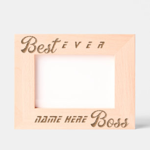 Personalized Simple Modern Best Boss Etched Frames