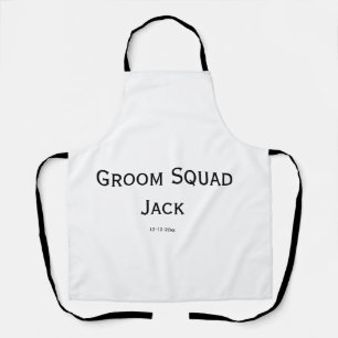 personalized simple monogram add your name wedding apron