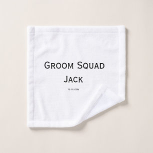 personalized simple monogram add your name wedding bath towel set