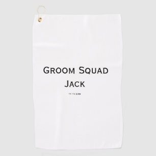 personalized simple monogram add your name wedding golf towel