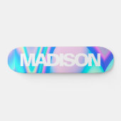 Personalized Skateboard Name Holographic Wave (Horz)