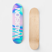 Personalized Skateboard Name Holographic Wave (Front)