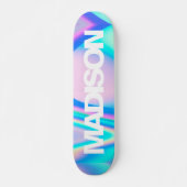 Personalized Skateboard Name Holographic Wave (Front)