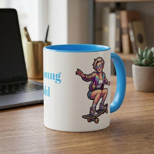 Personalized Skater Girl Mug: Forever Young Sara Mug